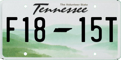 TN license plate F1815T
