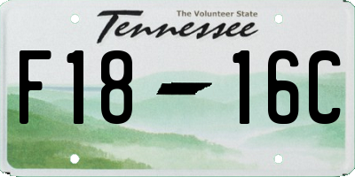 TN license plate F1816C