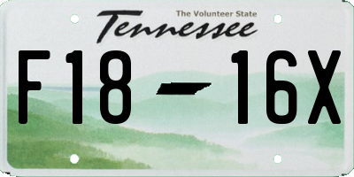 TN license plate F1816X