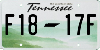 TN license plate F1817F