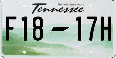 TN license plate F1817H