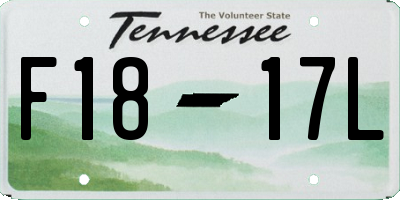 TN license plate F1817L