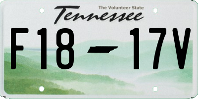 TN license plate F1817V