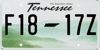 TN license plate F1817Z