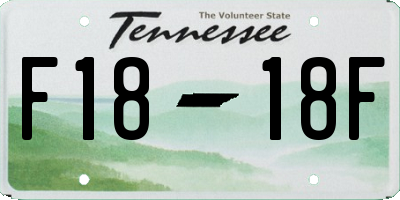 TN license plate F1818F