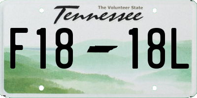 TN license plate F1818L