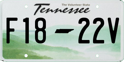 TN license plate F1822V