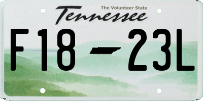 TN license plate F1823L