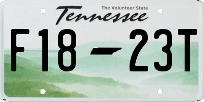 TN license plate F1823T