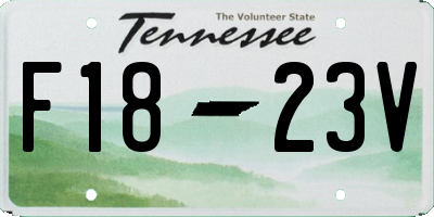 TN license plate F1823V