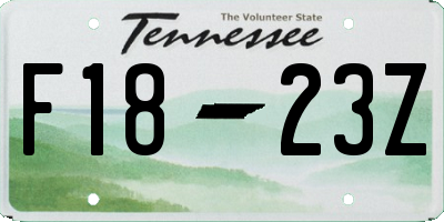 TN license plate F1823Z