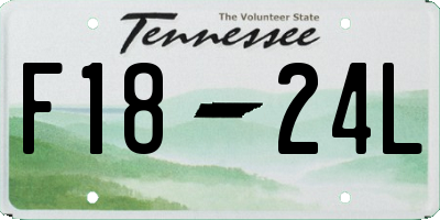 TN license plate F1824L