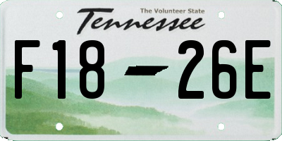 TN license plate F1826E