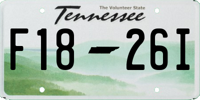 TN license plate F1826I