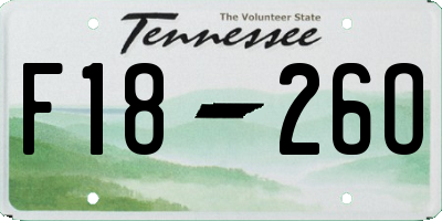 TN license plate F1826O
