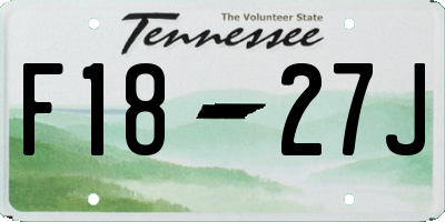 TN license plate F1827J