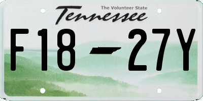 TN license plate F1827Y