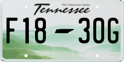TN license plate F1830G