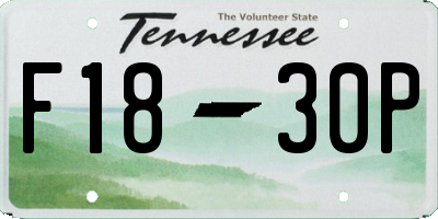 TN license plate F1830P