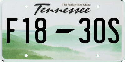TN license plate F1830S