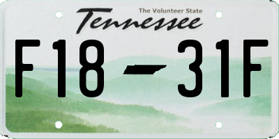 TN license plate F1831F