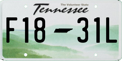 TN license plate F1831L
