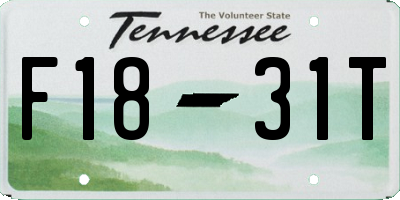 TN license plate F1831T
