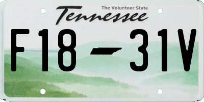 TN license plate F1831V