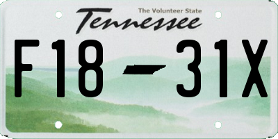 TN license plate F1831X