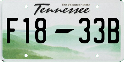 TN license plate F1833B