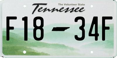 TN license plate F1834F