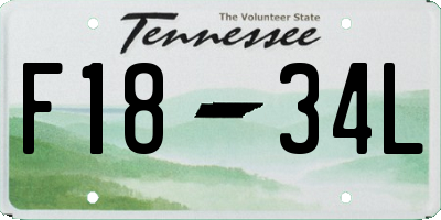 TN license plate F1834L