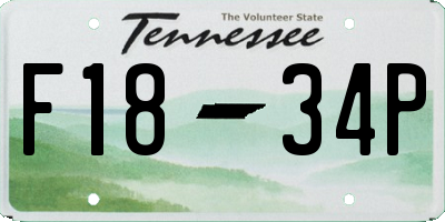 TN license plate F1834P