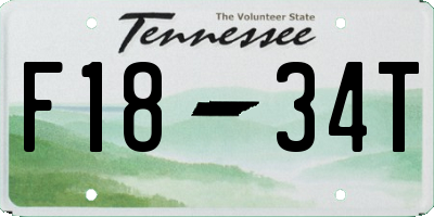TN license plate F1834T