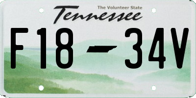TN license plate F1834V