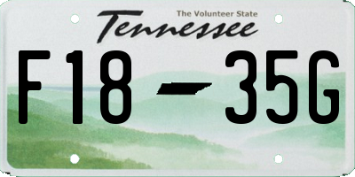 TN license plate F1835G