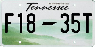 TN license plate F1835T