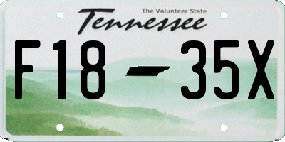 TN license plate F1835X