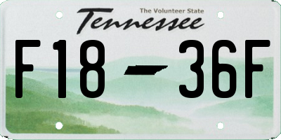 TN license plate F1836F