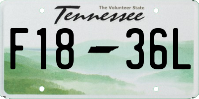 TN license plate F1836L
