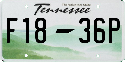 TN license plate F1836P