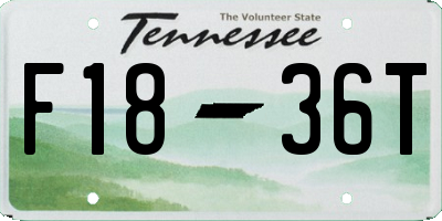 TN license plate F1836T