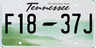 TN license plate F1837J