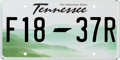 TN license plate F1837R
