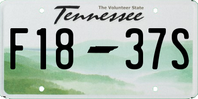 TN license plate F1837S