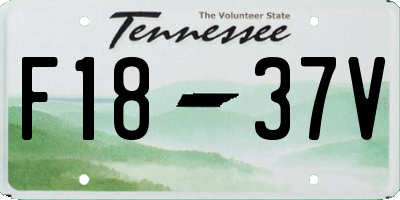 TN license plate F1837V