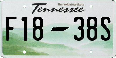 TN license plate F1838S