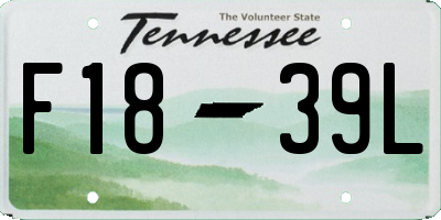 TN license plate F1839L