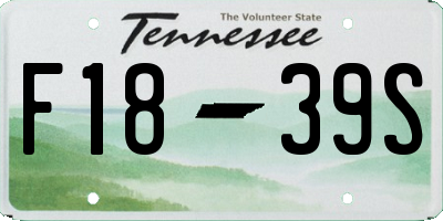 TN license plate F1839S