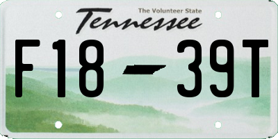 TN license plate F1839T